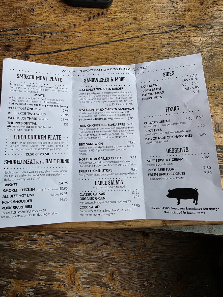 4505 Burgers & BBQ Menu - Image 3